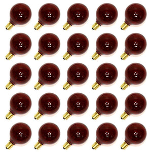 G40 Candelabra Screw Base Transparent Red (25 pack) 1