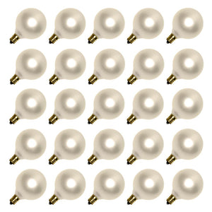 G50 Candelabra Screw Base Pearl White (25 pack) 1