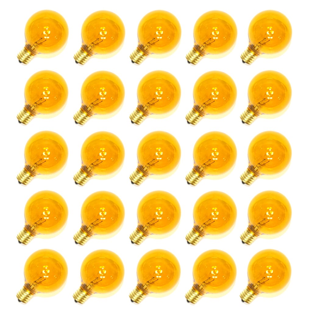 G50 Intermediate Screw Base Transparent Yellow (25 pack) 1