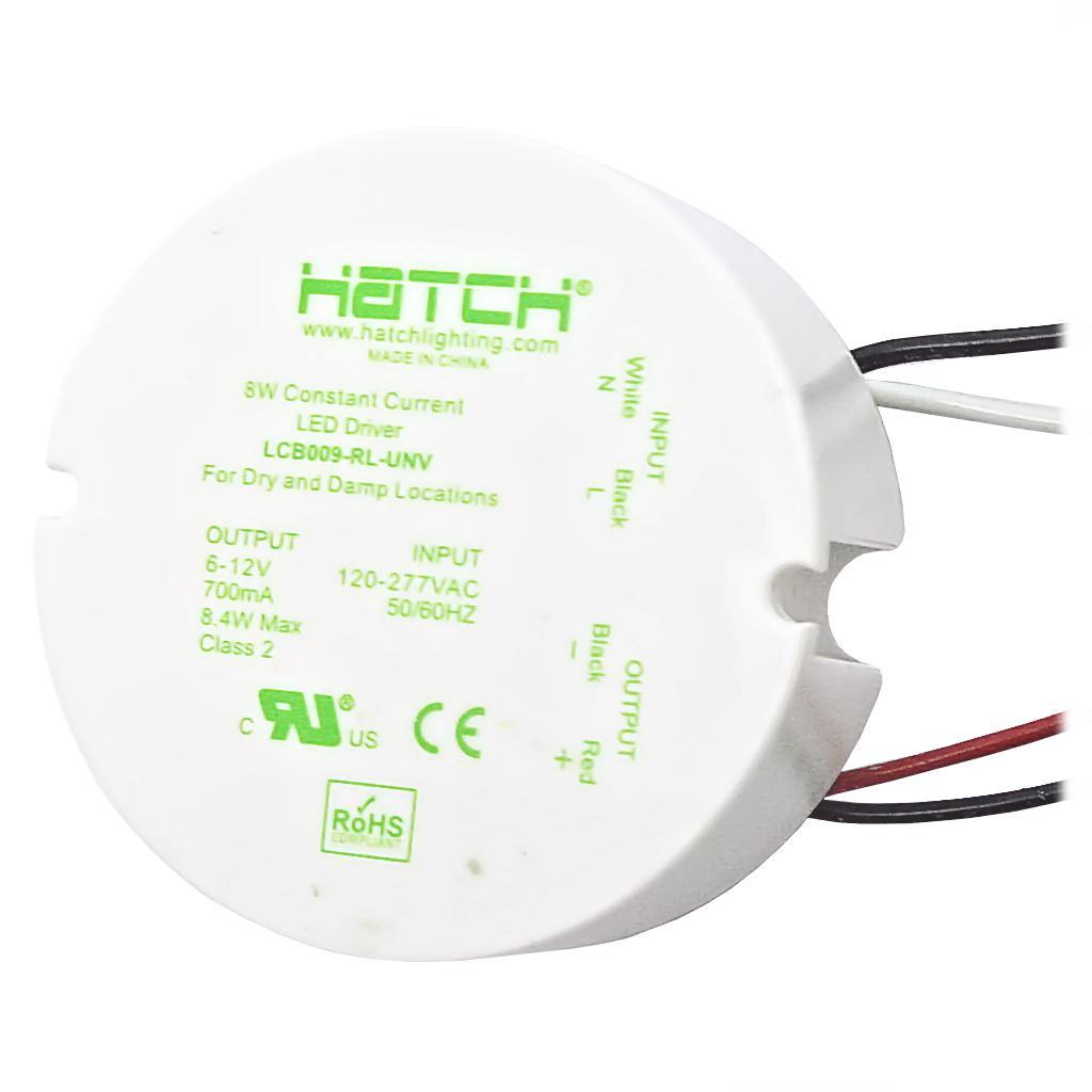 9 watt 120/277 volt 700ma Round Non-Dimming LED Driver 1