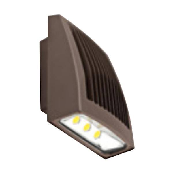 51 watt 120/277 volt 5000K Daylight Dark Bronze LED Wall Pack Floodlight 1
