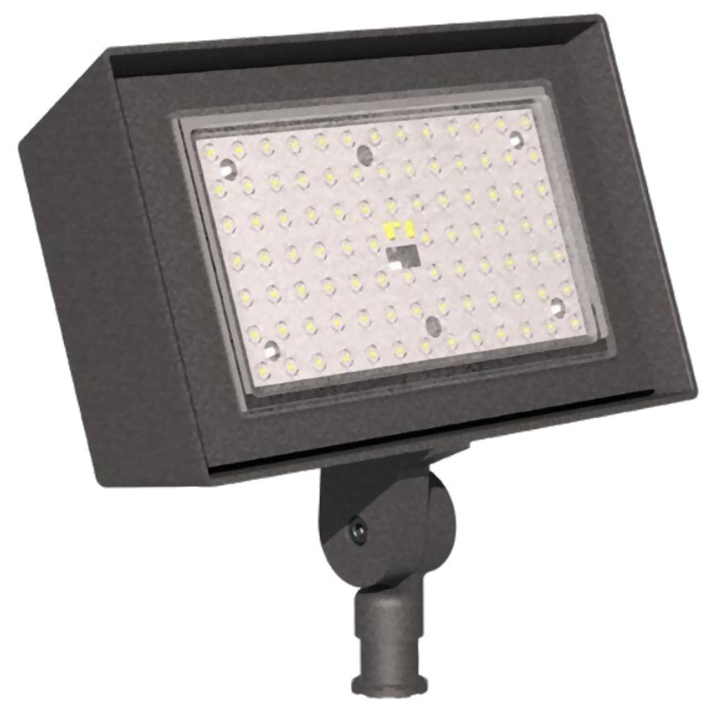 40 watt 120/277 volt 5000K Daylight Dark Bronze Dimmable LED Flood Light with Photocell 1