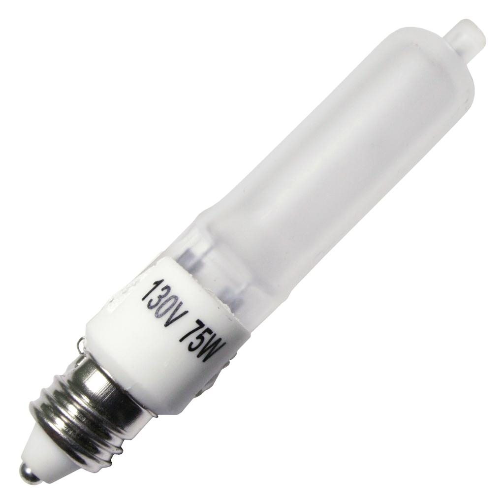 75 watt 130 volt T3 Miniature Candelabra Screw Base Frosted 1