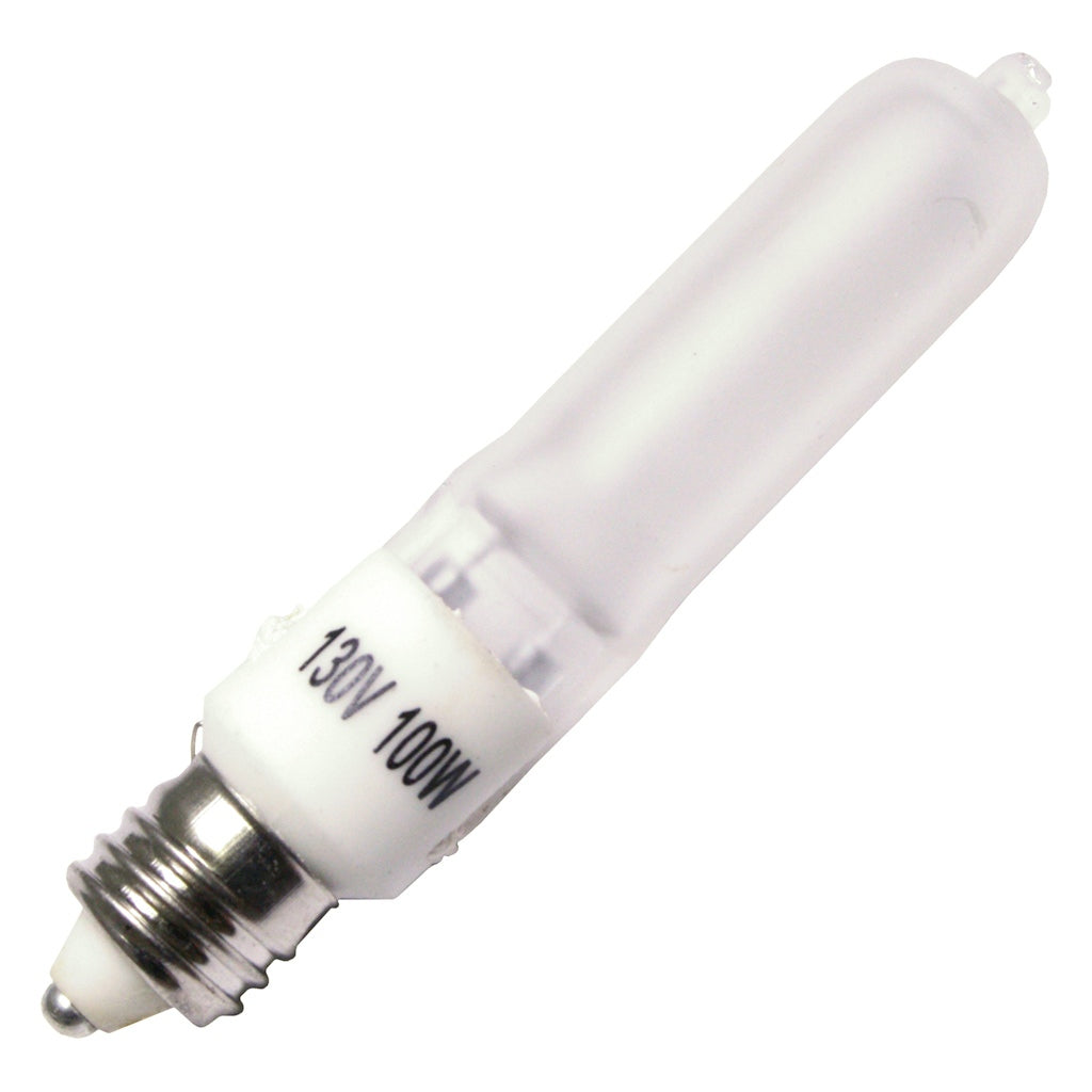 100 watt 130 volt JD Miniature Candelabra Screw Base Frosted #ETE 1