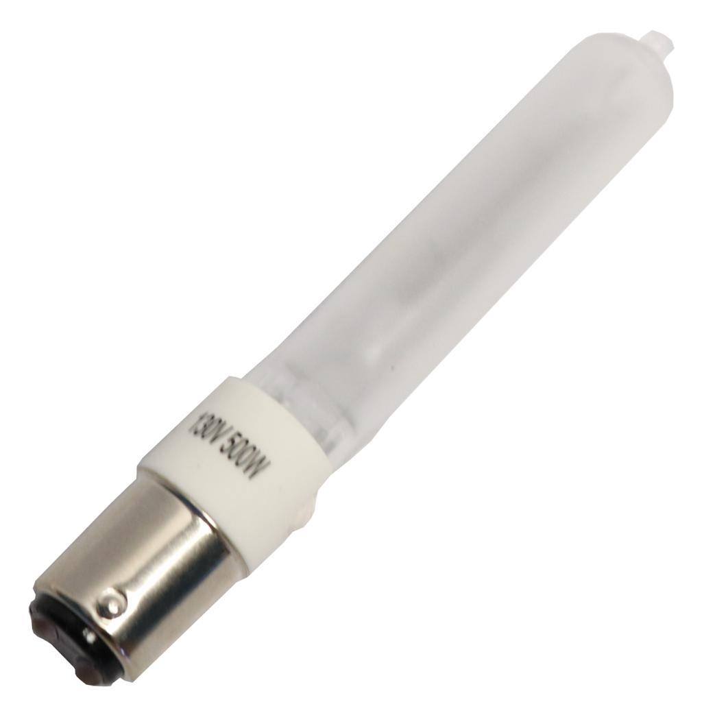 500 watt 130 volt T4 Double Contact Bayonet Base 2850K Warm White Frosted 1