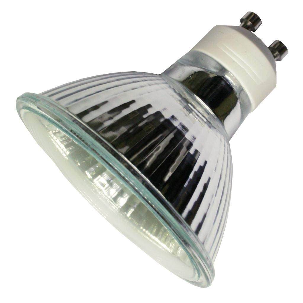 35 watt 120 volt MR16 Twist and Lock (GU10) Base Aluminum Flood Frosted Covered 1