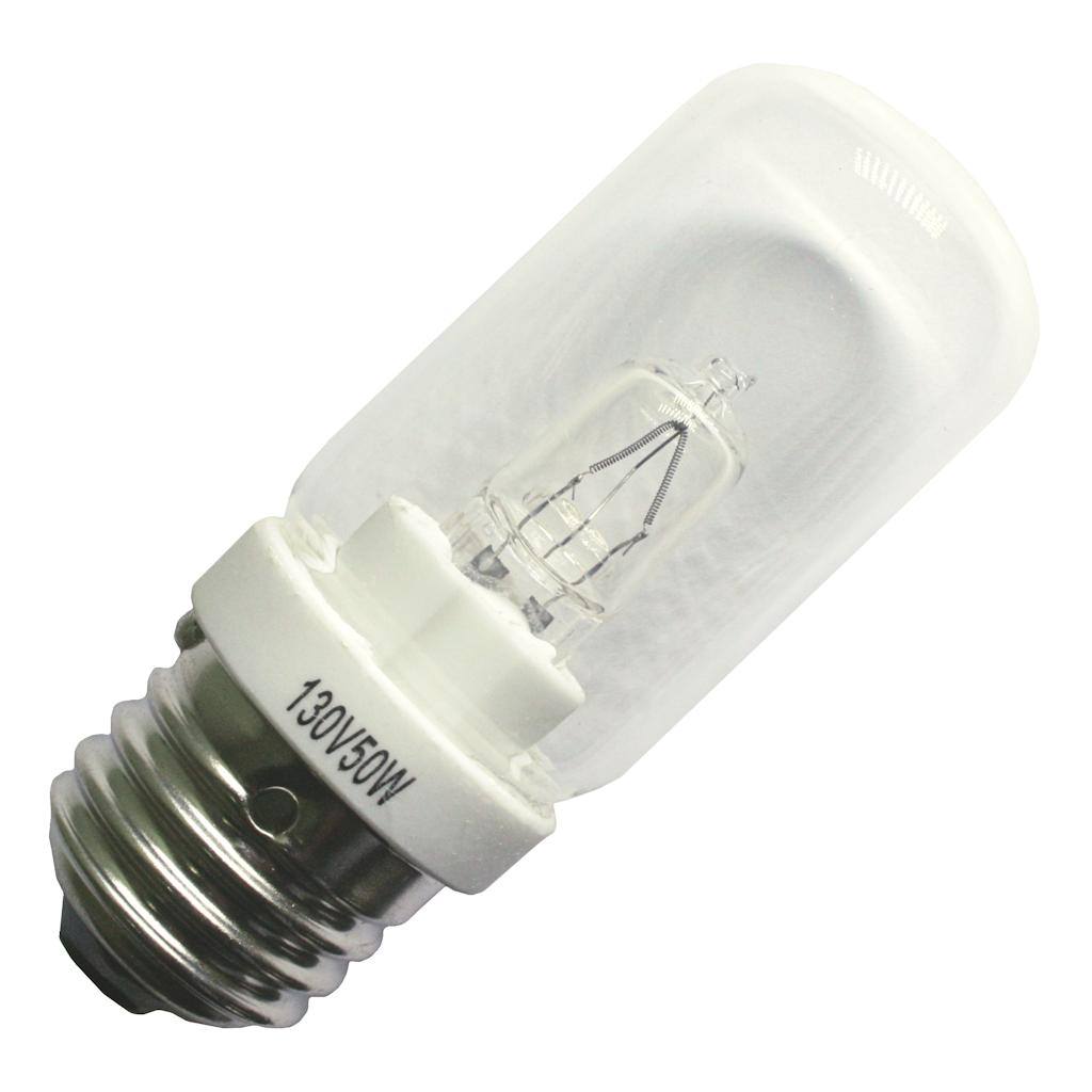 50 watt 130 volt T8 Medium Screw Base 2850K Warm White Clear 1
