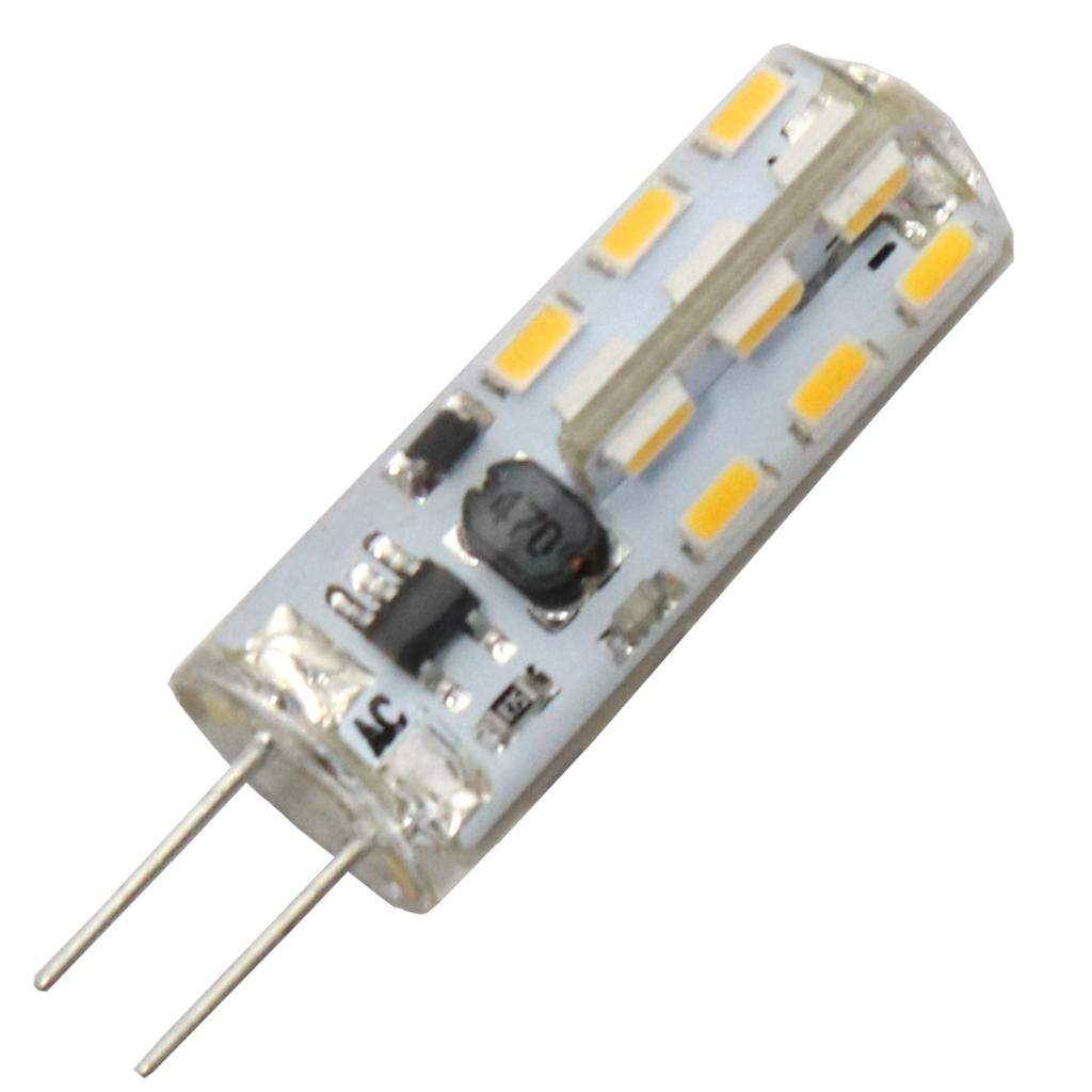 2 watt 12/24 volt JC Bi-Pin Base 3000K Natural White Dimmable Water Proof LED 1