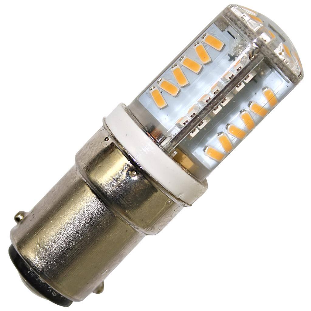 3 watt 12/24 volt BA15d Base 3000K Clear Non-Dimmable Water Proof LED 1