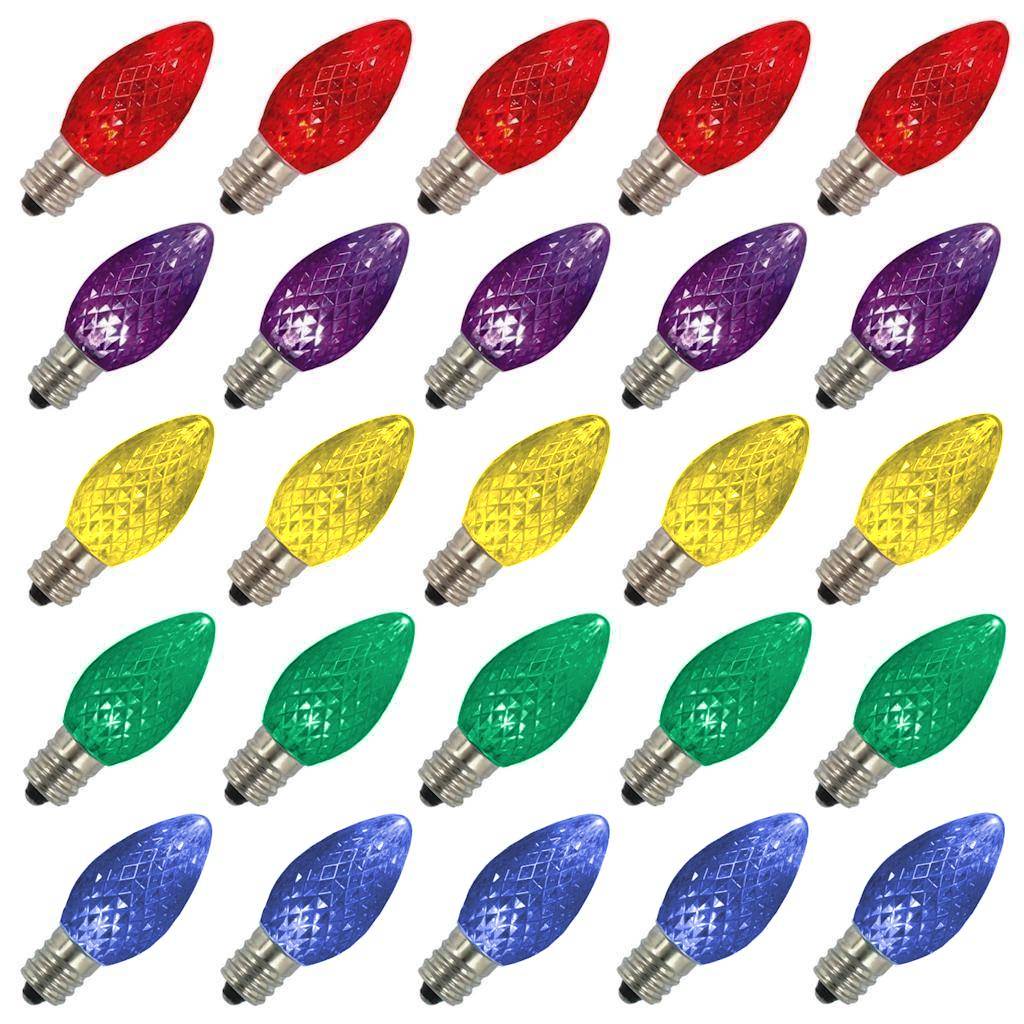 C7 Candelabra Screw Base Multi-Color LED (25 pack) 1