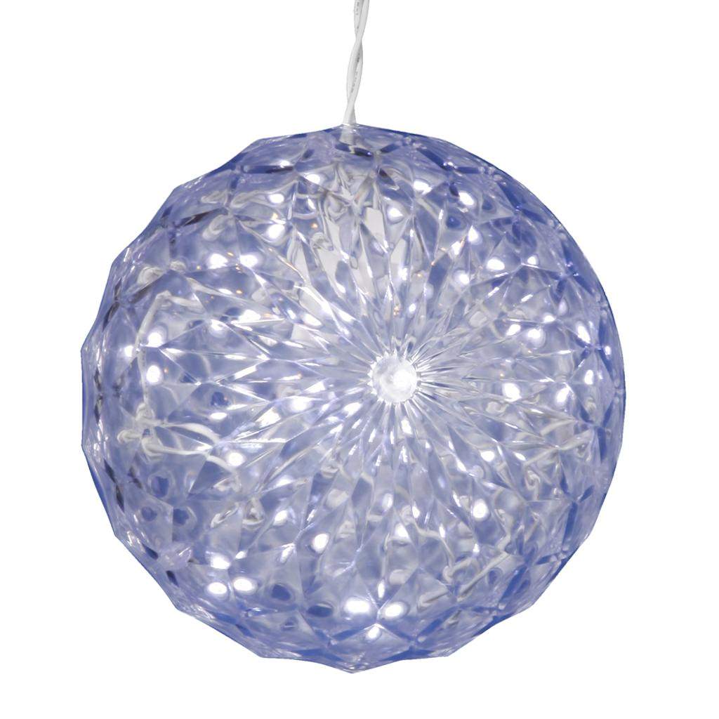 30 Light 6" LED Polar White Crystal Ball 1