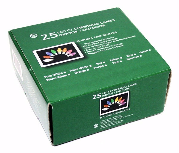 C7 Candelabra Screw Base Green LED (25 pack) 2
