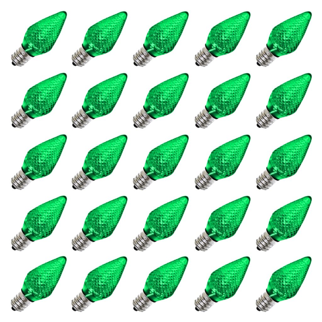 C7 Candelabra Screw Base Green LED (25 pack) 1