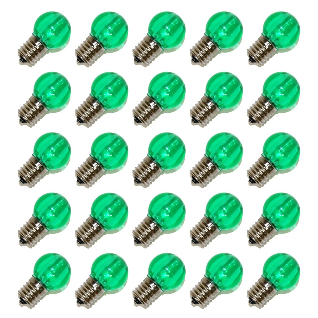 G30 Intermediate Screw Base Green LED (25 pack) 1