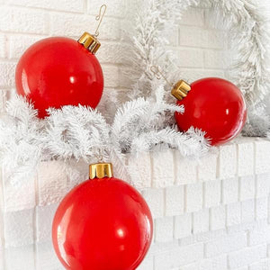 8" Classic Red Inflatable Mini Trio Ornament (3 Pack) 2