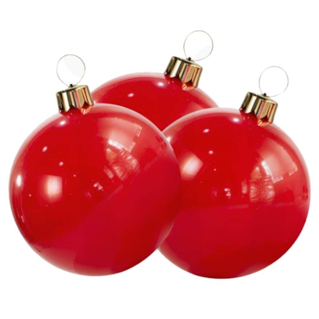 8" Classic Red Inflatable Mini Trio Ornament (3 Pack) 1
