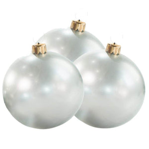 8" Silver Inflatable Mini Trio Ornament (3 Pack) 1