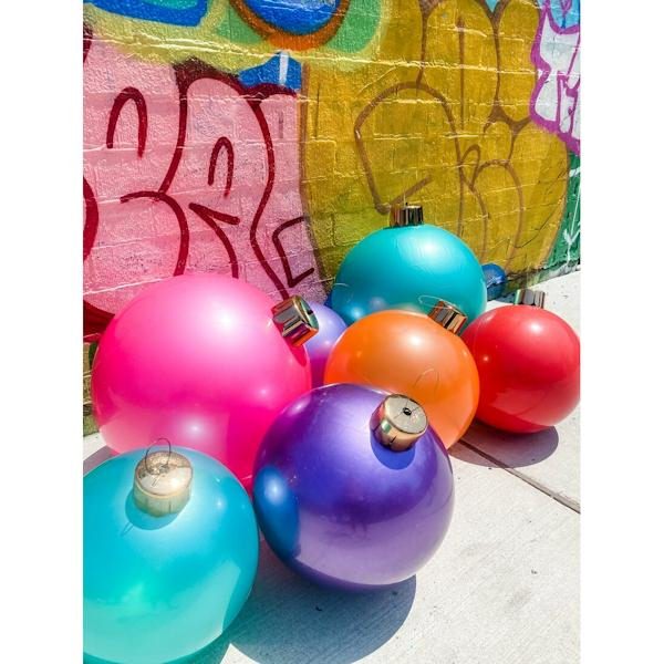 30" Teal Inflatable Ornament 2