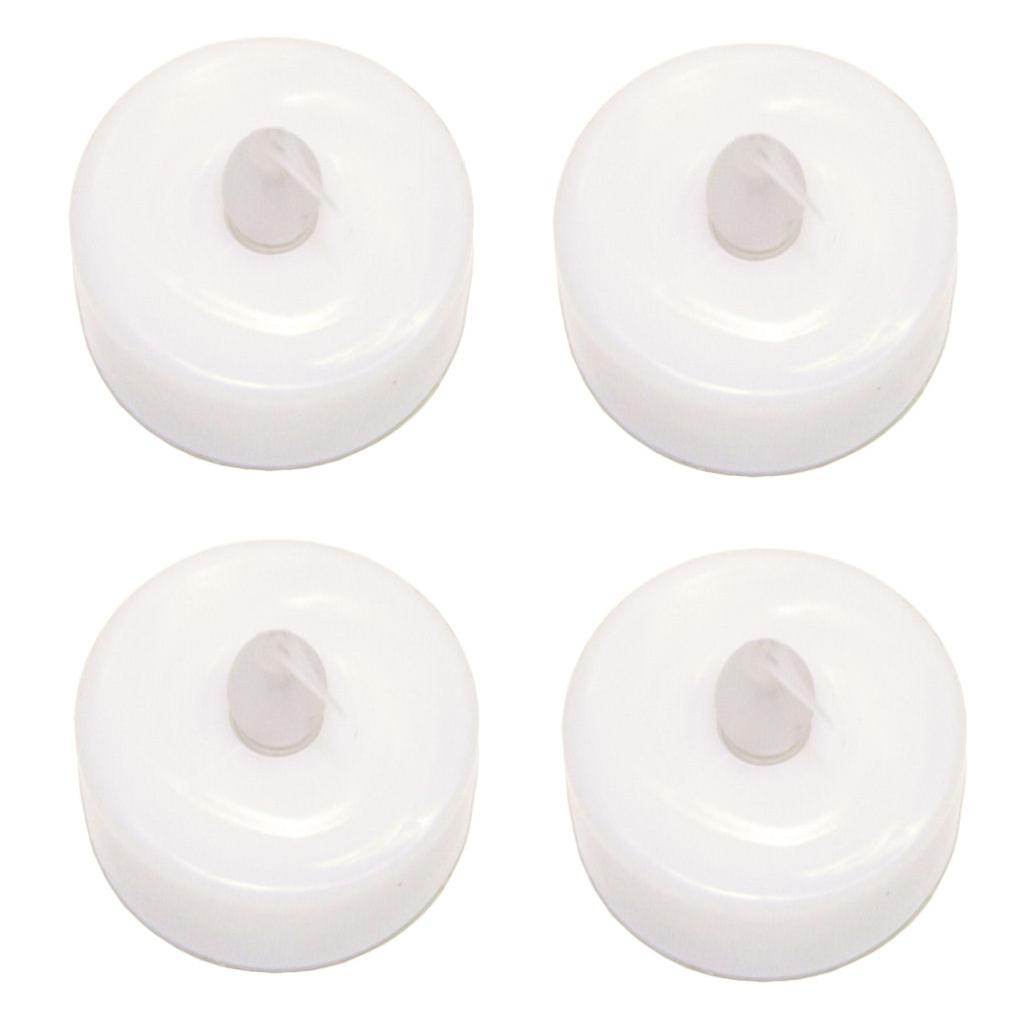 White Battery Operated LED Tea Light with Timer (4 pack) 1