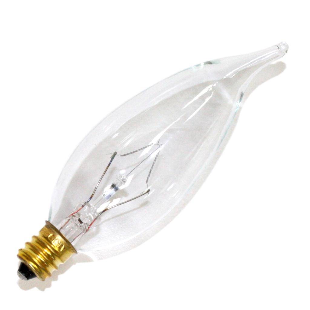15 watt 130 volt CA10 Candelabra Screw Base Clear 1