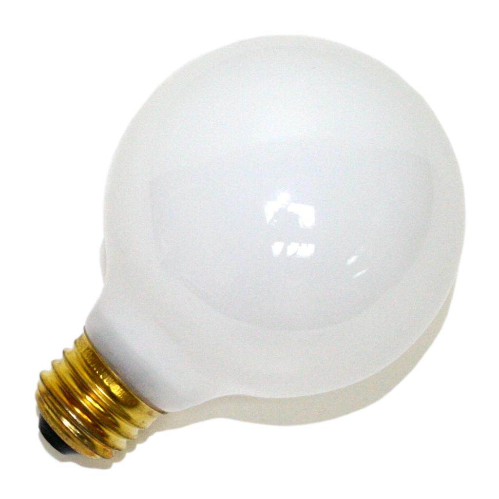 25 watt 130 volt G25 Medium Screw Base White 1