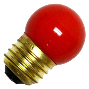 7.5 watt 130 volt S11 Medium Screw Base Red 1