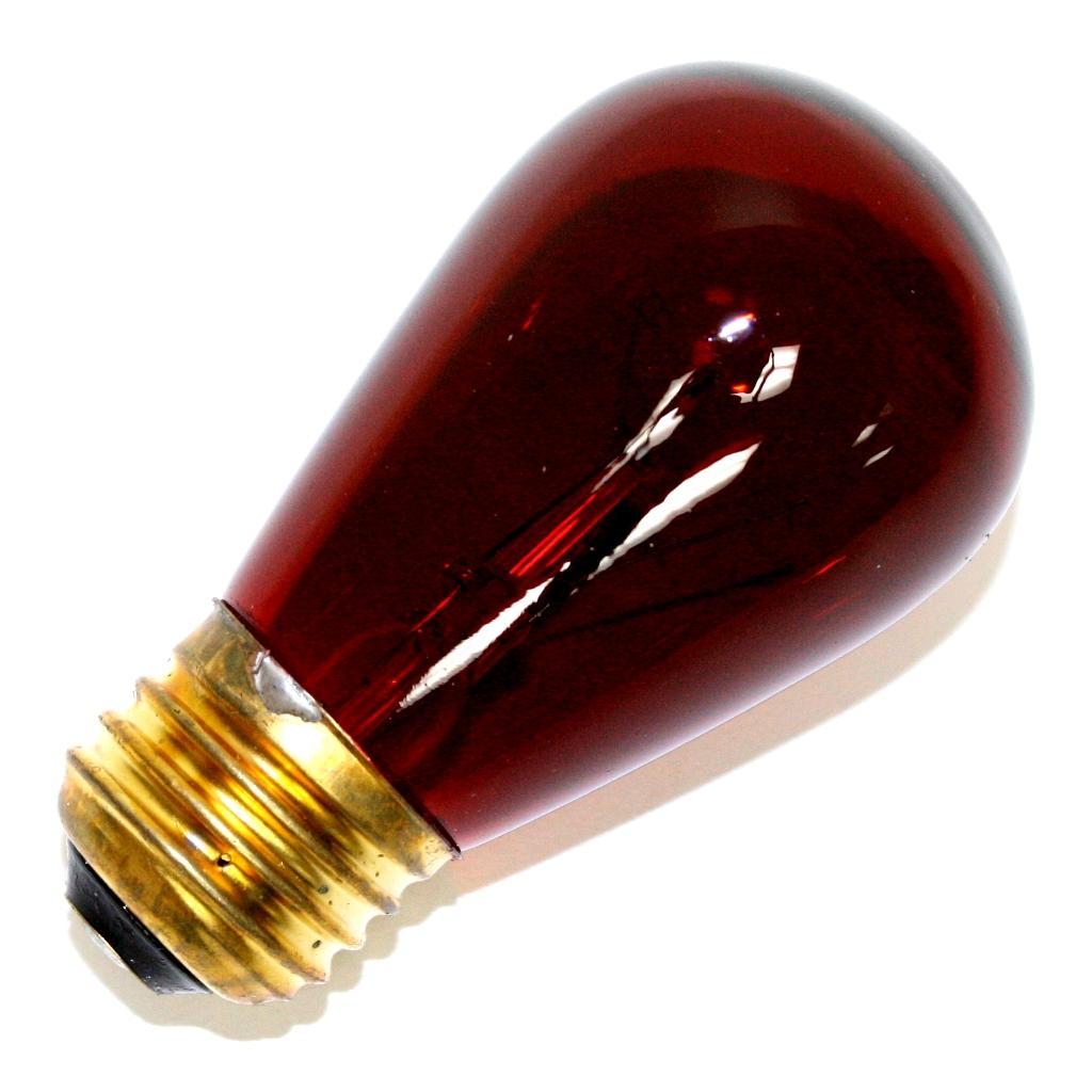 11 watt 130 volt S14 Medium Screw Base Red 1
