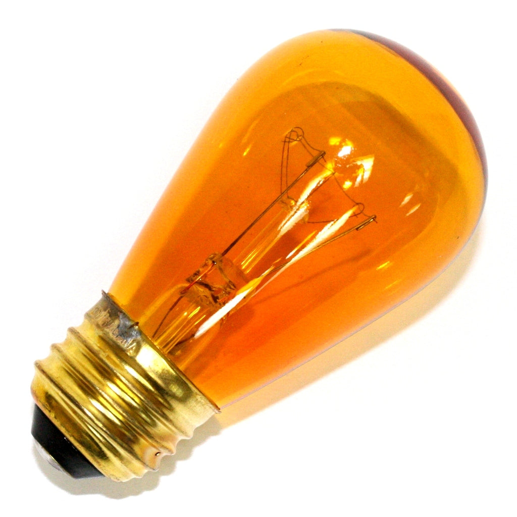 11 watt 130 volt S14 Medium Screw Base Amber 1