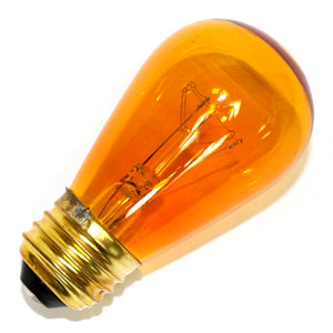 11 watt 130 volt S14 Medium Screw Base Amber 1