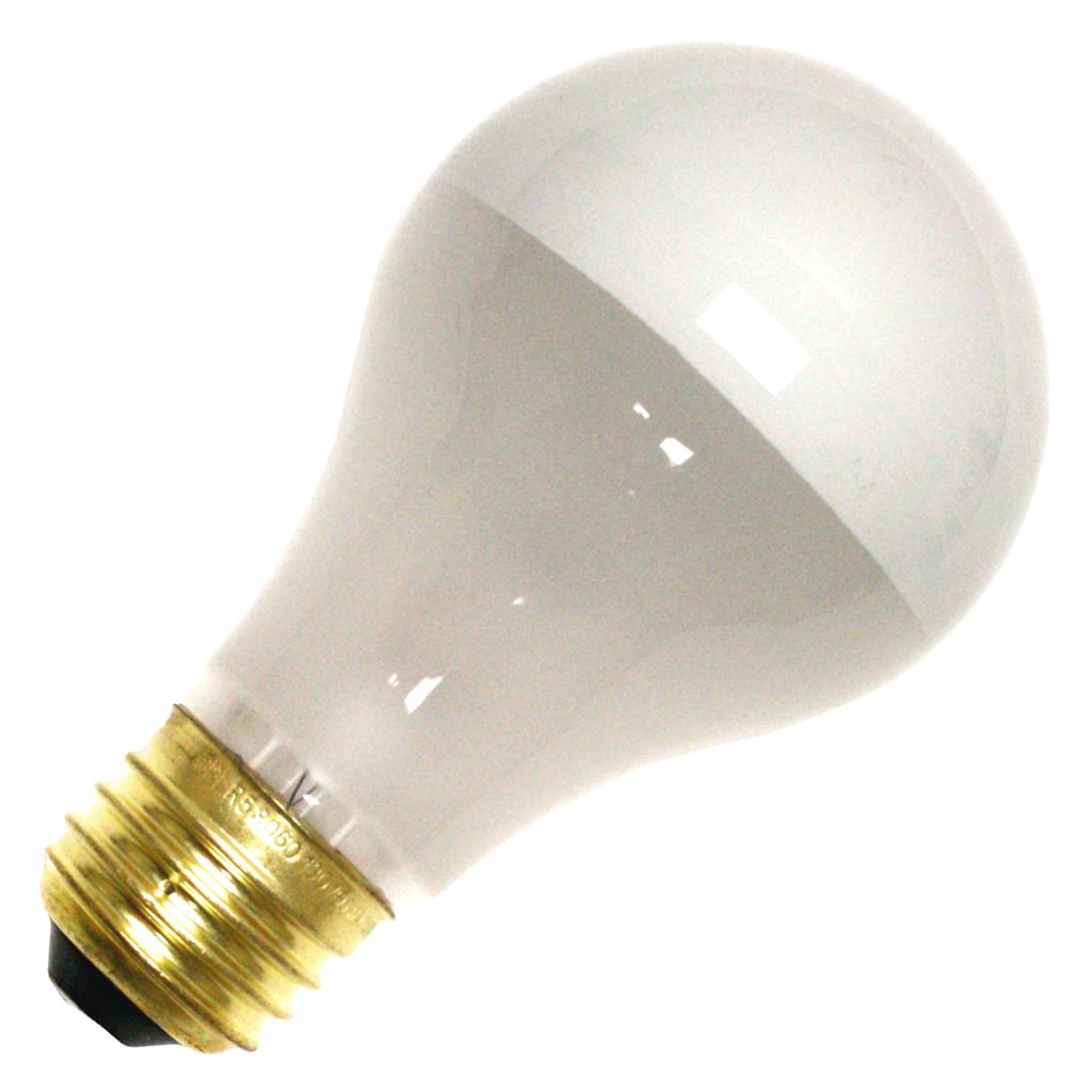 60 watt 130 volt A19 Medium Screw Base Long Life Frosted / Silver 1