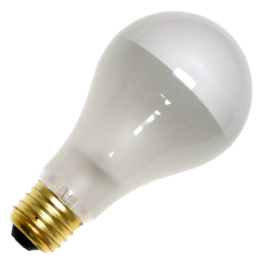 100 watt 130 volt A21 Medium Screw Base Long Life Frosted / Silver 1
