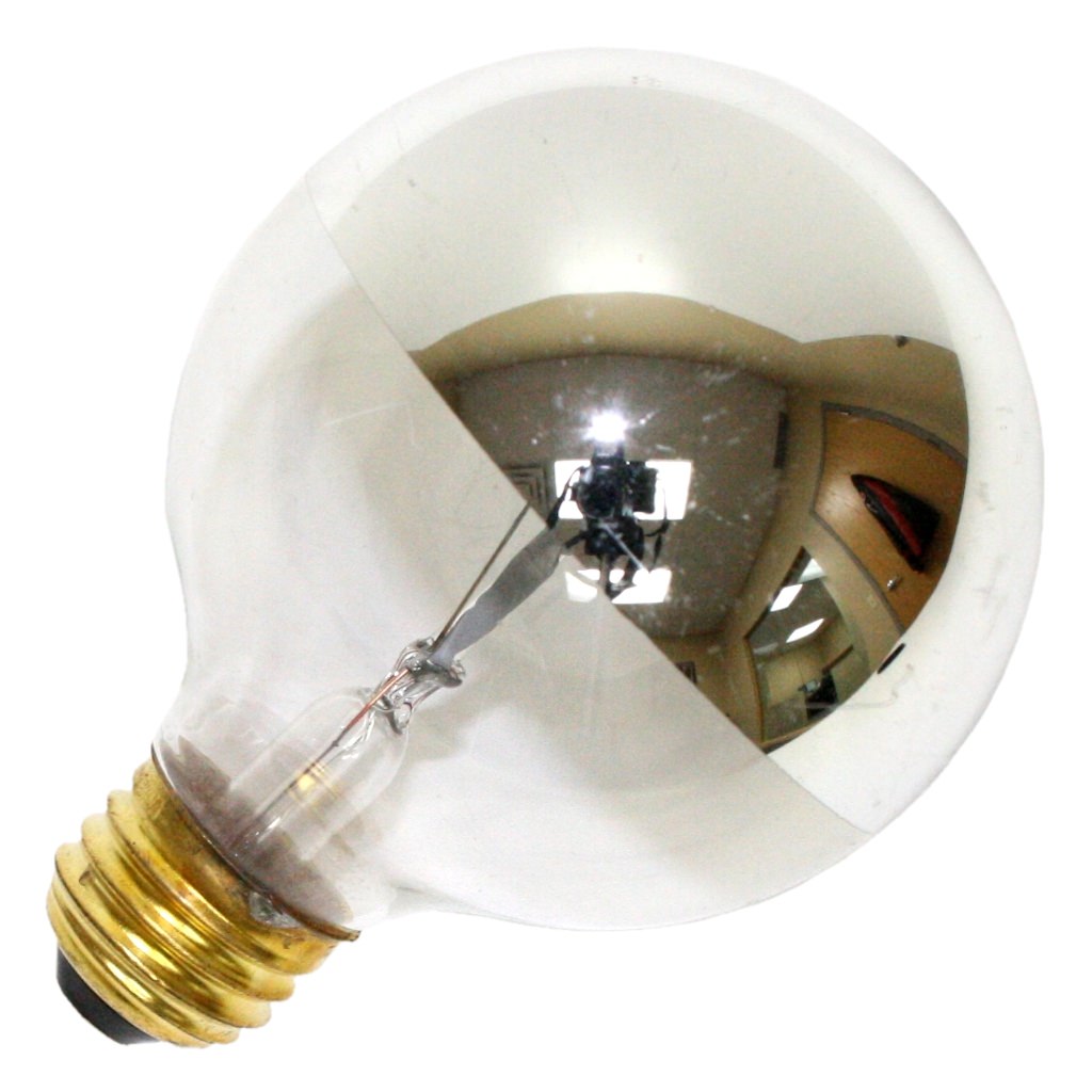 60 watt 130 volt G25 Medium Screw Base Clear / Silver 1