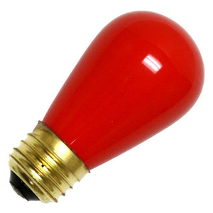 11 watt 130 volt S14 Medium Screw Base Red 1
