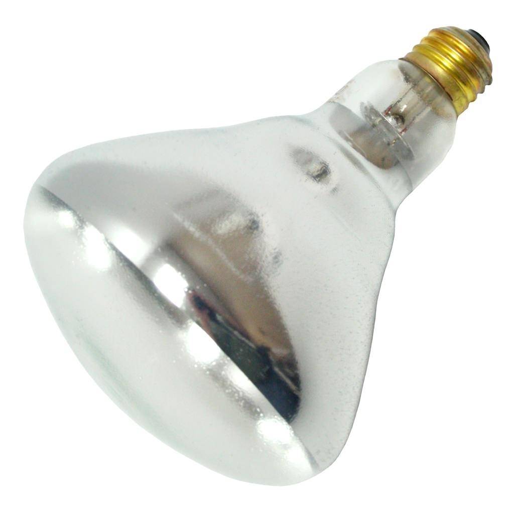 250 watt 240 volt BR40 Medium Screw Base 2700K Warm White Incandescent Heat Lamp 1