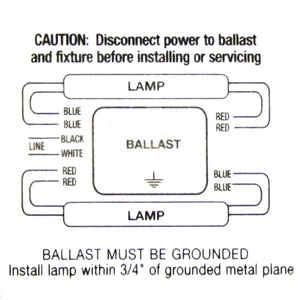 2 Lamp 120 volt T8/T12 Electronic Ballast 3