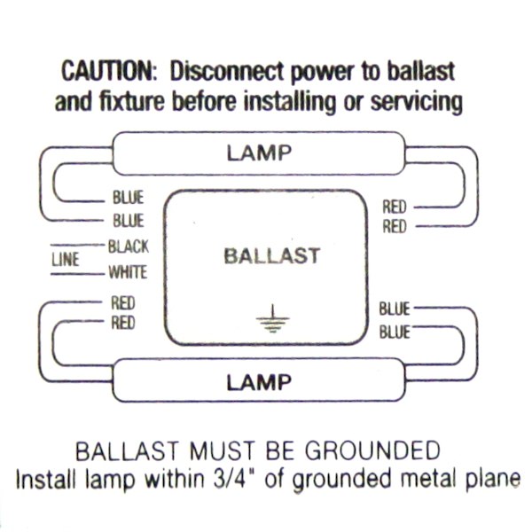 2 Lamp 120 volt T8/T12 Electronic Ballast 3
