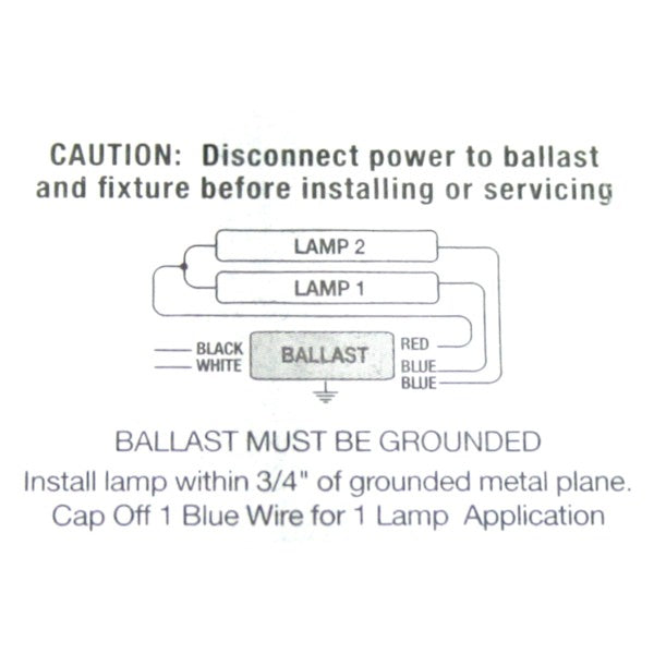 2 Lamp 120/277 volt Fluorescent Ballast 3