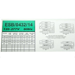 1-4 Lamp 120/277 volt T12HO T8HO Instant Start Electronic Sign Ballast (4'-32' Lamp Footage) 2