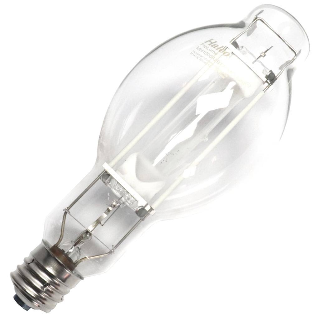 1,000 watt BT37 Mogul Screw Base 4000K Cool White Clear Metal Halide 1