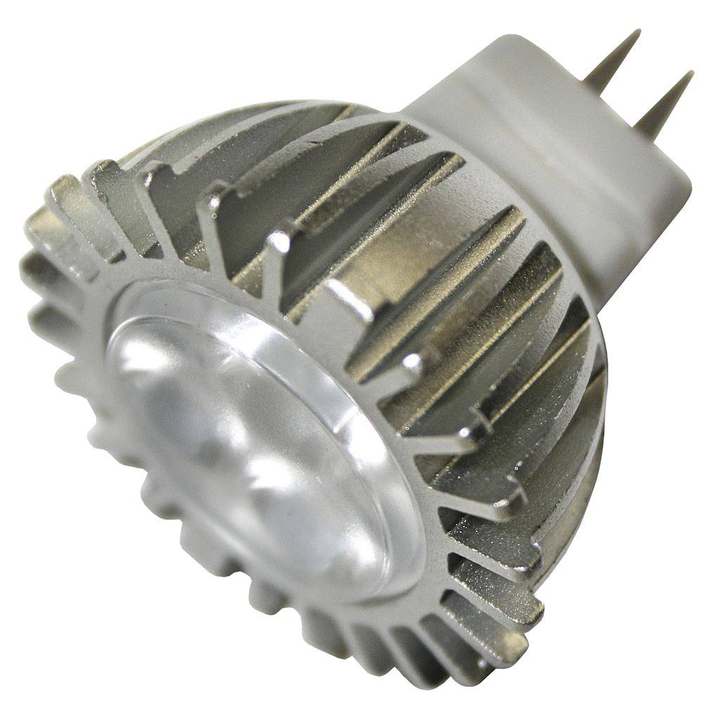 3 watt 10/18 volt MR11 GU4 Base 5000K Daylight Dimmable Flood LED 1