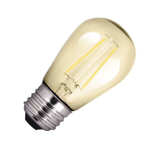 2 watt 120 volt S14 Medium Screw Base 2200K Warm White Amber Non-Dimmable 1
