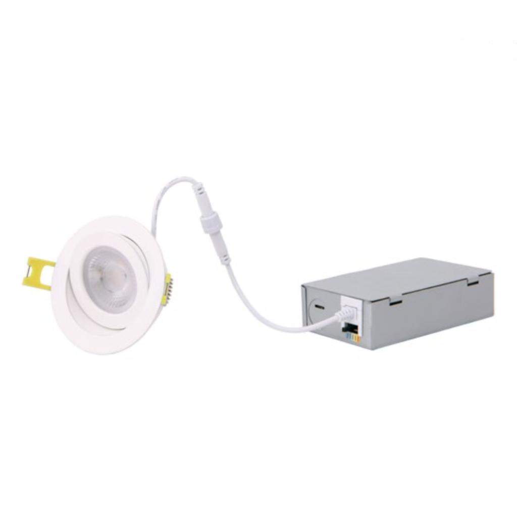 4" 12 watt 120 volt CCT Selectable Gimbal LED Recessed Downlight 1