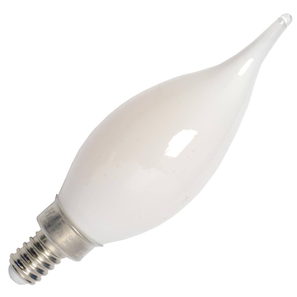 3.8 watt 120 volt CA10 Candelabra Screw Base 2700K Warm White Frosted Dimmable LED 1