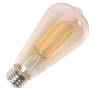 8 watt 120 volt ST19 Medium Screw Base 2200K Amber Dimmable LED 1