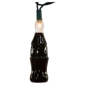 10 Light 12' Green Wire Coca-Cola Bottle String Set 3