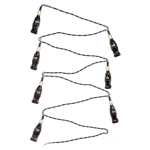 10 Light 12' Green Wire Coca-Cola Bottle String Set 4