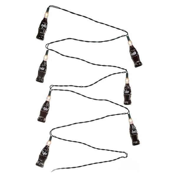 10 Light 12' Green Wire Coca-Cola Bottle String Set 4