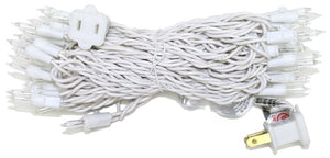50 Light 23' Miniature White Wire Clear String with 5.5" Spacing 2