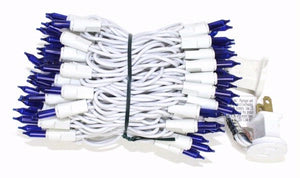 100 Light White Wire Blue Miniature String with 2.5" Spacing 2