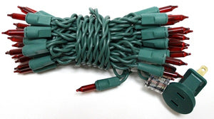 35 Light Green Wire Red Miniature String with 3" Spacing 2